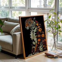 Floral Leopard Aesthetic Wall Décor Wall Poster Print