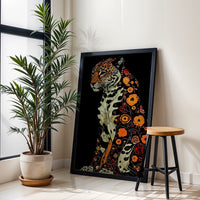 Floral Leopard Aesthetic Wall Décor Wall Poster Print