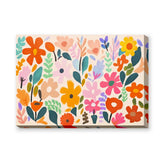 Floral Maximalist Wall Art – Playful Multicolor Botanical Pattern