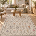 Floral Modern Area Rug in a living room