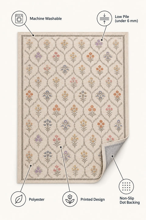 Floral Modern Area Rug – features