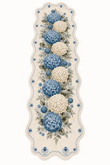 Floral Modern Oval Kitchen Rug – Blue