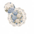 Floral Modern Round Kitchen Rug – Blue