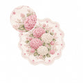 Floral Modern Round Kitchen Rug – Pink