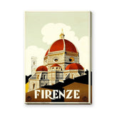 Florence Cathedral Vintage Wall Art – Retro Firenze Travel Poster