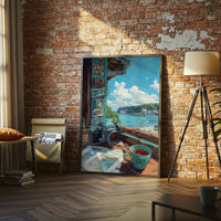 FONGALUC Nostalgic Camera Seaside Aesthetic Wall Décor Wall Poster
