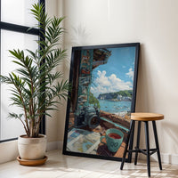 FONGALUC Nostalgic Camera Seaside Aesthetic Wall Décor Wall Poster