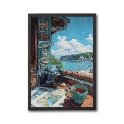 FONGALUC Nostalgic Camera Seaside Aesthetic Wall Décor Wall Poster