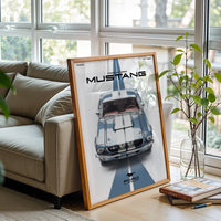 Ford Mustang GT350 Retro Décor Poster – Iconic Ford GT-350 Mustang Home Wall Décor