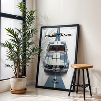 Ford Mustang GT350 Retro Décor Poster – Iconic Ford GT-350 Mustang Home Wall Décor