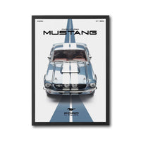 Ford Mustang GT350 Retro Décor Poster – Iconic Ford GT-350 Mustang Home Wall Décor