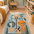 Forest Animals Modern Kids Rug in a nursery