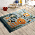 Forest Animals Modern Kids Rug in a nursery