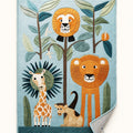 Forest Animals Modern Kids Rug – features