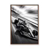 Formula Racing Car Modern Wall Art – Black and White Speed Photo