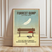 Forrest Gump Retro Movie Print Home Wall Print – Life Is Like a Box of Chocolates Quote
