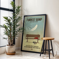 Forrest Gump Retro Movie Print Home Wall Print – Life Is Like a Box of Chocolates Quote