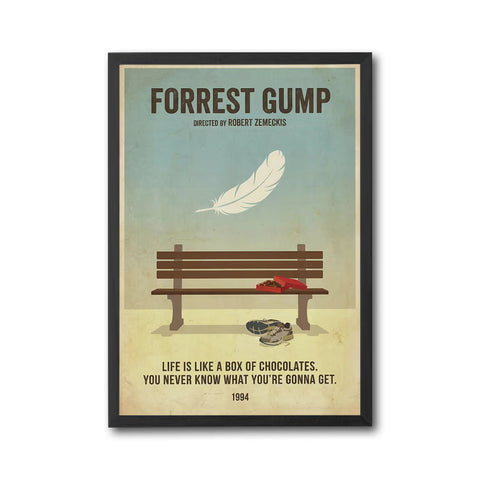 Forrest Gump Retro Movie Print Home Wall Print – Life Is Like a Box of Chocolates Quote