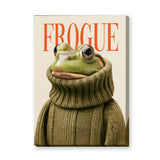 Frog Fashion Typography Wall Art – Green Sweater Cover Print