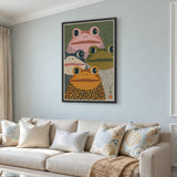 Frog Kids Wall Art – Colorful Retro Animal Print for Playful Rooms