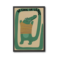 Funny Crocodile Artwork, Whimsical Nursery Decor, Playroom Wall Print for Kids Room
