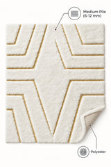 Fur Texture Contemporary Square Area Rug – features