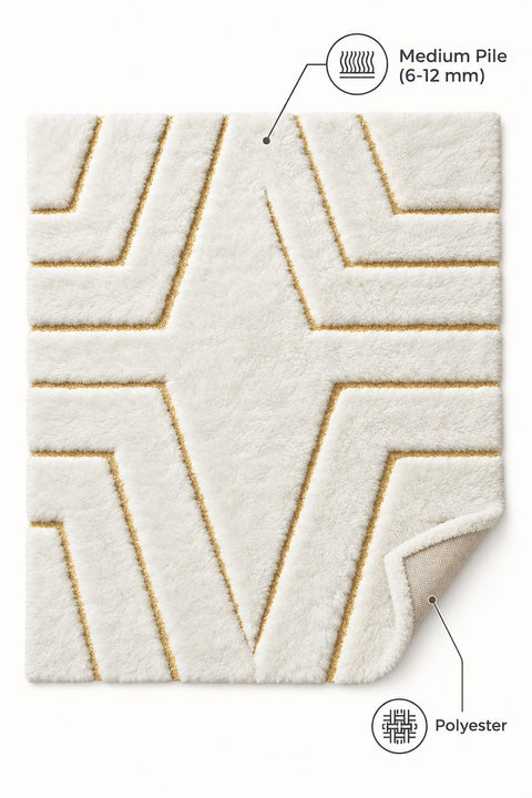 Fur Texture Contemporary Square Area Rug – features