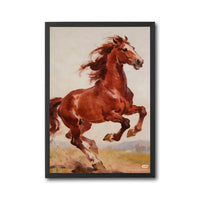 Galloping Horse Painting Wall Print Poster – Aesthetic Equestrian Print