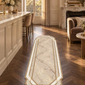 Geometric Abstract Runner Rug in a kitchen