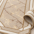 Geometric Abstract Runner Rug – texture close-up