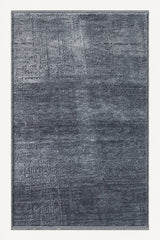 Geometric Boho Area Rug – Charcoal