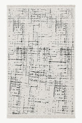 Geometric Boho Area Rug – Cream