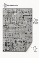 Geometric Boho Area Rug – Gray – features