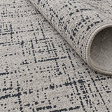 Geometric Boho Area Rug – Taupe – texture close-up