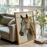 Geometric Horse Non-Figurative Wall Print