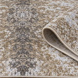 Geometric Kids Runner Rug – Cream – texture close-up