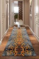 Geometric Kids Runner Rug – Multicolor in a hallway