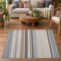 Geometric Kitchen Rug – Multicolor in a living room