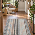 Geometric Kitchen Rug – Multicolor in a hallway