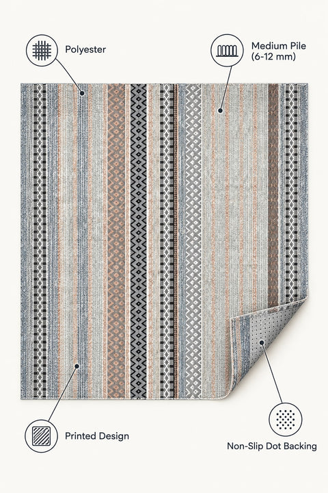 Geometric Kitchen Rug – Multicolor – features