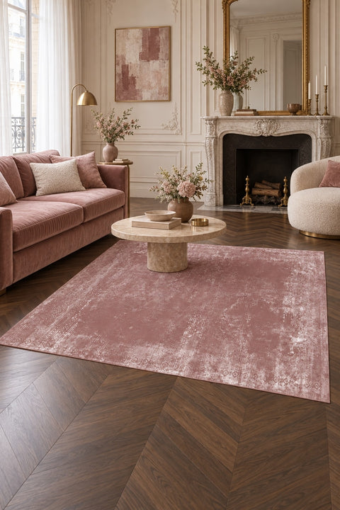 Geometric Modern Area Rug in a living room