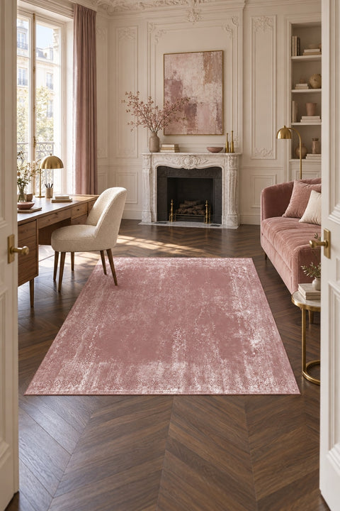 Geometric Modern Area Rug in a office