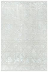 Geometric Modern Area Rug – White