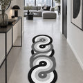 Geometric Modern Kitchen Rug in a hallway