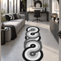 Geometric Modern Kitchen Rug in a office