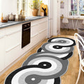 Geometric Modern Kitchen Rug in a kitchen