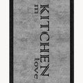 Geometric Modern Kitchen Rug – Black
