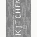 Geometric Modern Kitchen Rug – Gray
