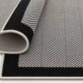 Geometric Modern Kitchen Rug – Gray – texture close-up