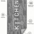 Geometric Modern Kitchen Rug – Gray – features